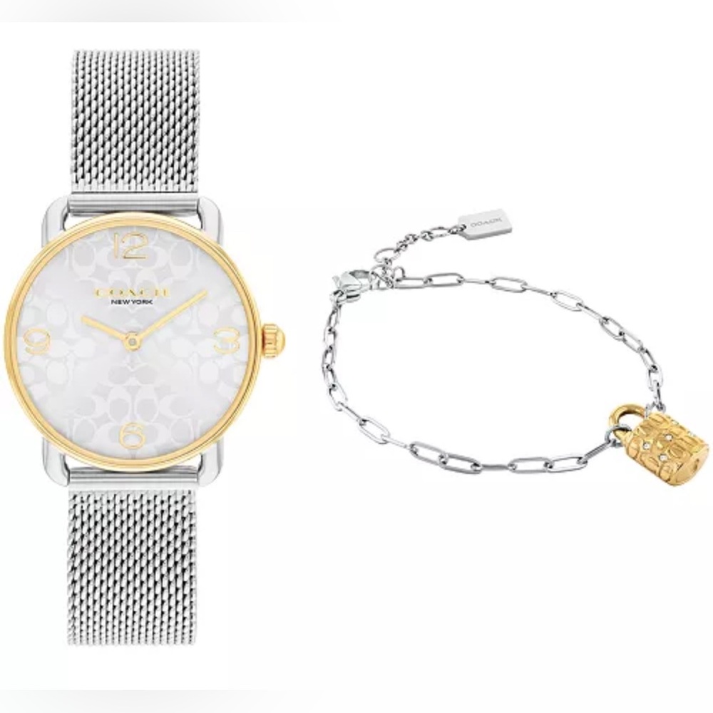 Coach Two-Tone Elliot Watch and Bracelet Set